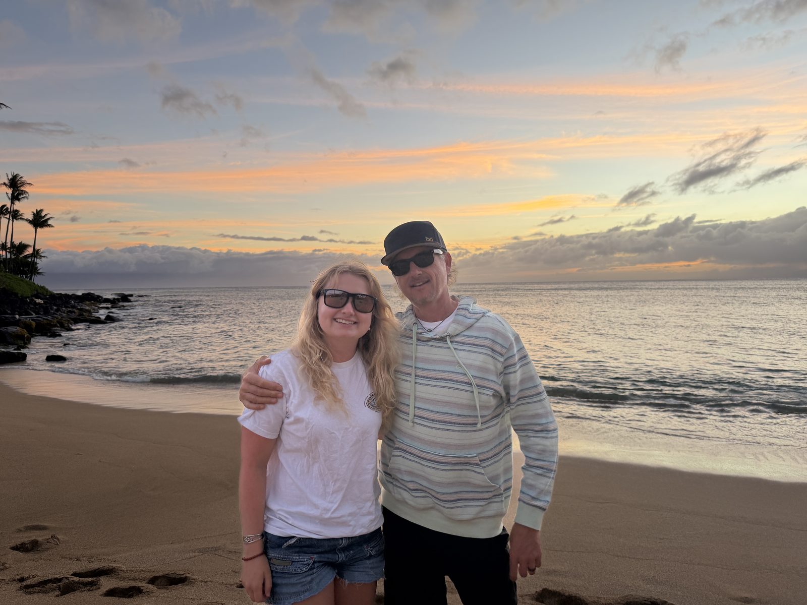 Jeff Igoe on the beach at sunset in West Maui