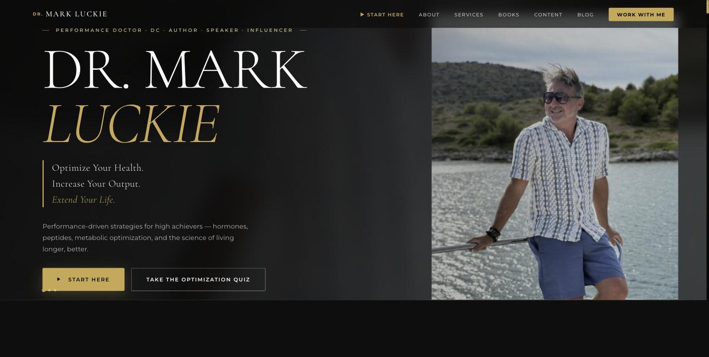 Dr. Mark Luckie website, built by Jeff Igoe